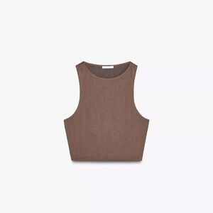 Zara Brown Crop Top